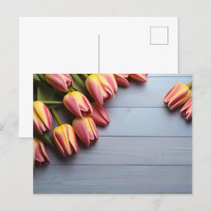 Postal Tulipanes de primavera para el Día de San Valentín