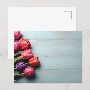 Postal Tulipanes de primavera para el Día de San Valentín