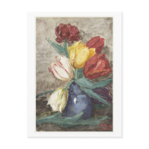 Tulipanes en un jarrón ( Sientje Mesdag-van Houten