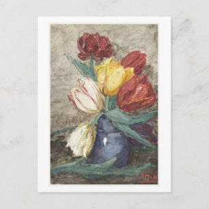 Postal Tulipanes en un jarrón ( Sientje Mesdag-van Houten
