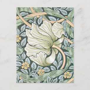 Postal Tulipanes Pimpernel Arte Botánico de William Morri