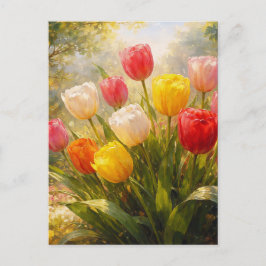 Postal Tulips Garden - Painterly Style