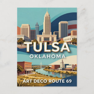 Postal Tulsa Oklahoma Viaje Patrimonio Petrolero
