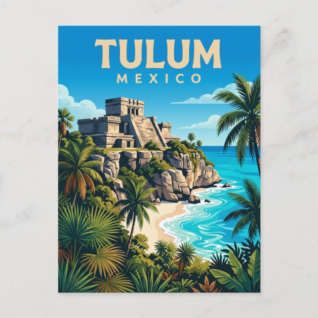 Postal Tulum México (Anverso)