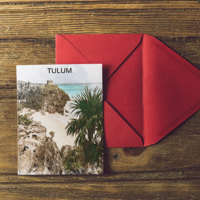 Postal Tulum Mexico Tropical Scenerar (tulum mexico yucatan travel postcard)