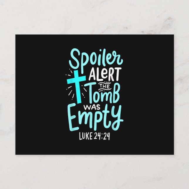 Postal Tumba de alerta de spoiler fue Chris religioso vac (Anverso)