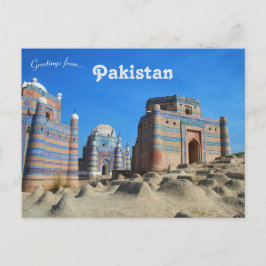 Postal Tumba de Bibi Jawindi en Uch Sharif Pakistán