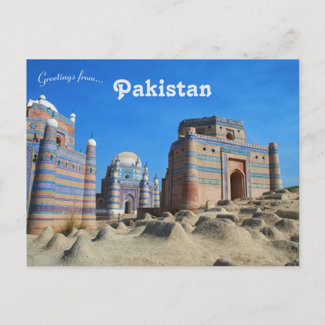 Postal Tumba de Bibi Jawindi en Uch Sharif Pakistán (Anverso)