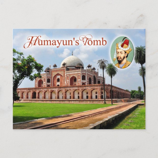 Postal Tumba de Humayun en Delhi, India (Anverso)