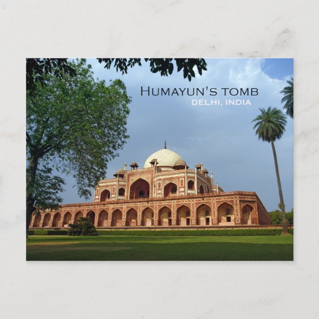Postal Tumba de Humayun en Delhi, India (Anverso)