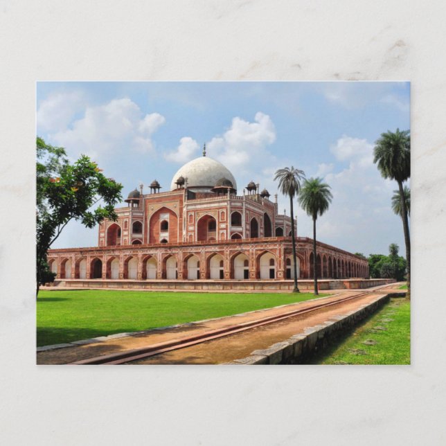 Postal Tumba de Humayun en Delhi, India (Anverso)