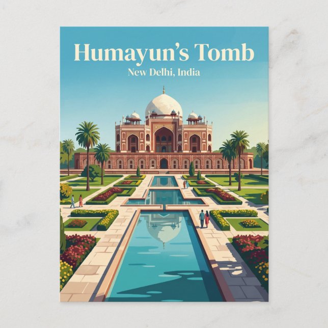 Postal Tumba de Humayun India (Anverso)