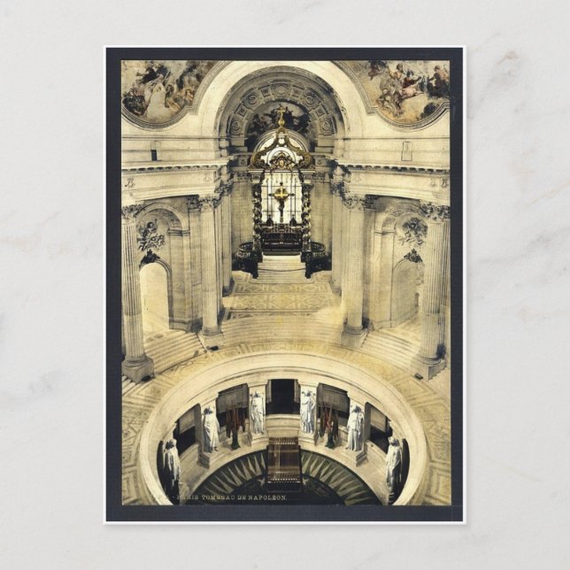 Postal Tumba de Napoleón, París, Francia (Anverso)
