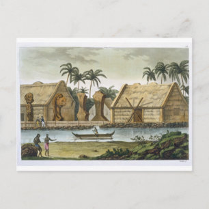 Postal Tumba de Tamahamah en Kaiakakooa, Islas Sandwich,