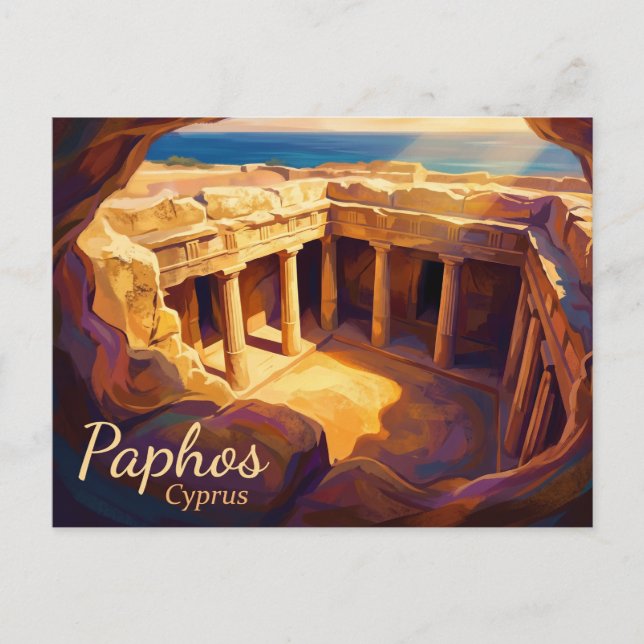 Postal Tumbas de los Reyes Chipre (Anverso)