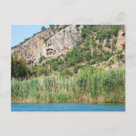 Postal Tumbas de rock líciano, Dalyan, Turquía