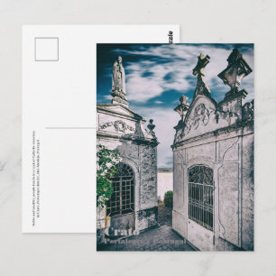 Postal Tumbas en un cementerio católico en Crato, Portale