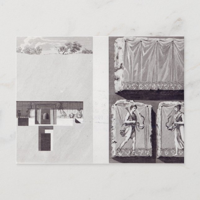 Postal Tumbas etruscas, c. 1780 (Anverso)