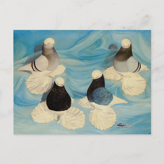 Postal Tumblers hinchados cuatro (Anverso)