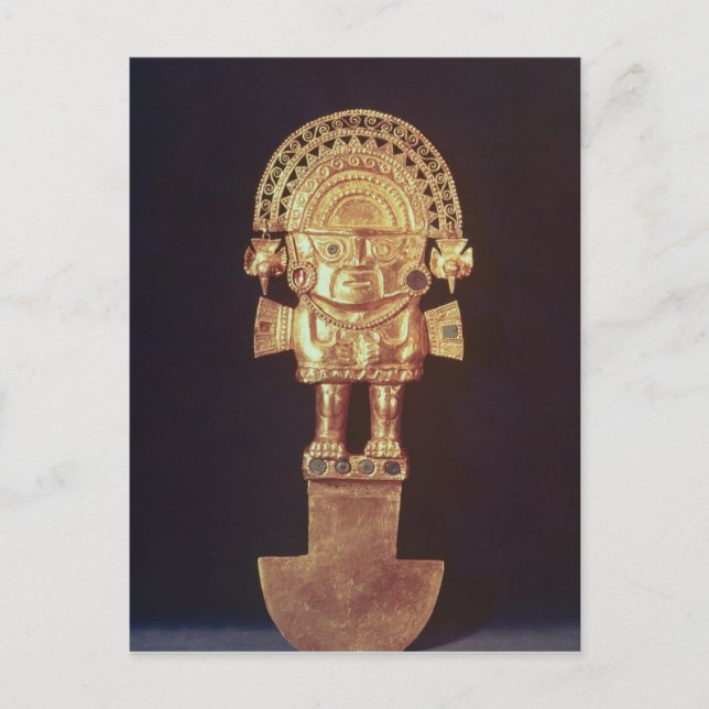 Postal Tumi o cuchillo ceremonial en forma de naylamp (Anverso)