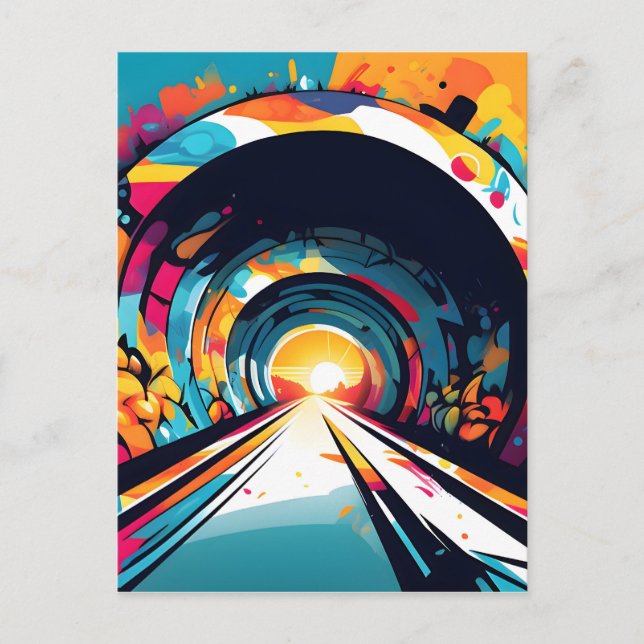 Postal Túnel con graffiti (Anverso)