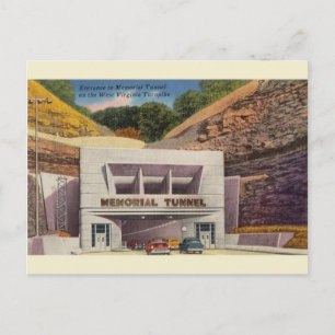 Postal Túnel conmemorativo Vintage WV Turnpike Postcard