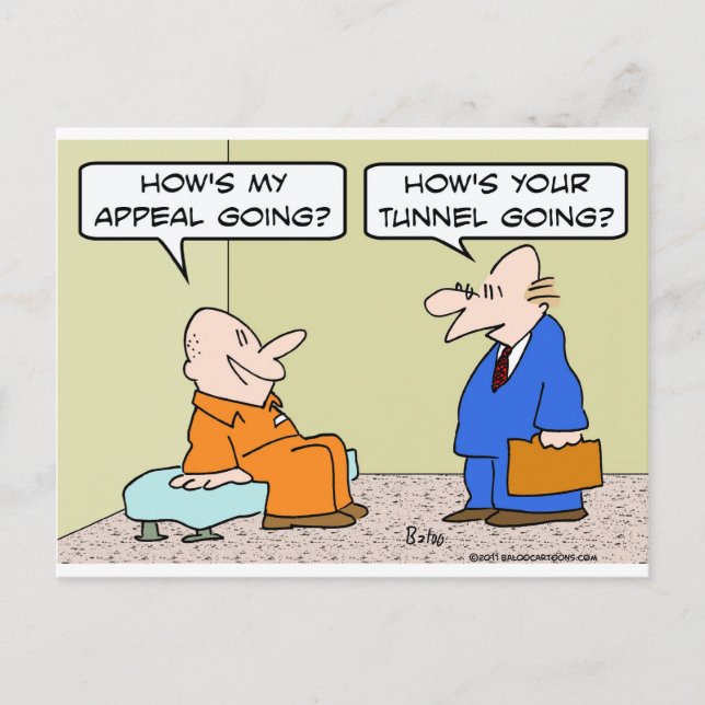 Postal túnel de apelación de abogado de celda de prisione (Anverso)