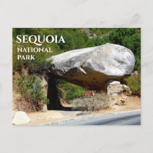 Postal Túnel Rock, Postcard del Parque Nacional Sequoia