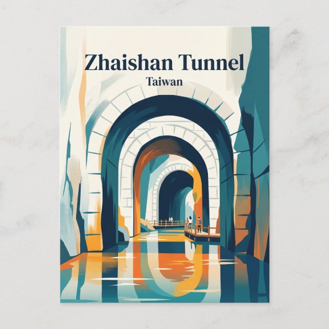 Postal Túnel Zhaishan Taiwán (Anverso)