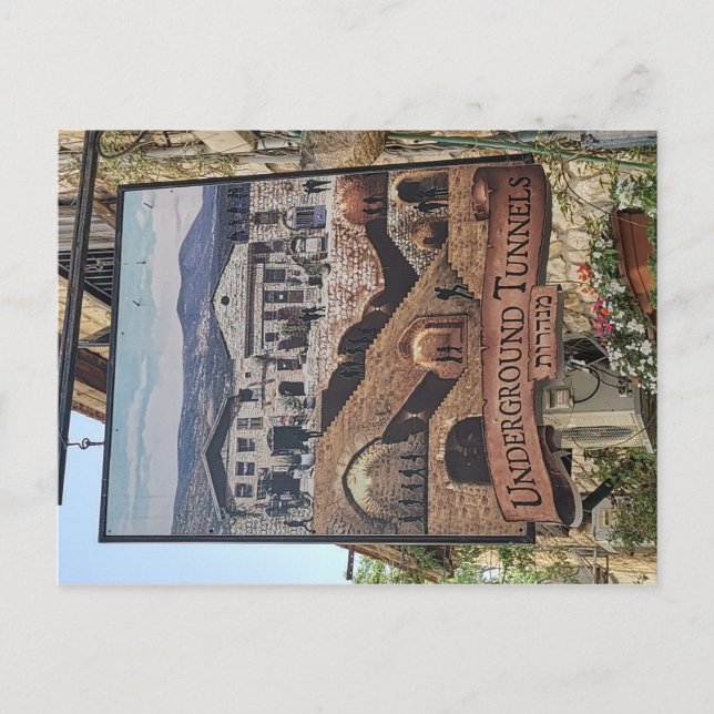 Postal Túneles de excavación - Tzfat, Israel (Anverso)