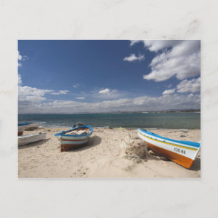 Postal Túnez, Cap Bon, Hammamet, barcos pesqueros en