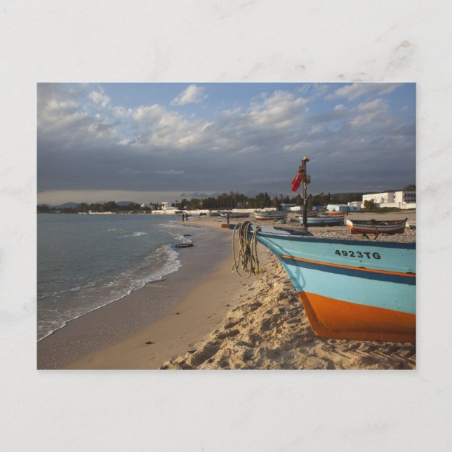Postal Túnez, Cap Bon, Hammamet, paseo marítimo, (Anverso)