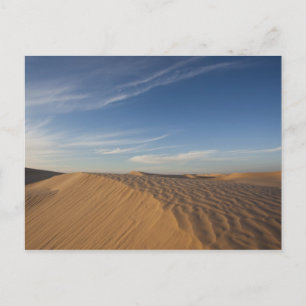 Postal Túnez, desierto del Sahara, Douz, Gran Duna, atard