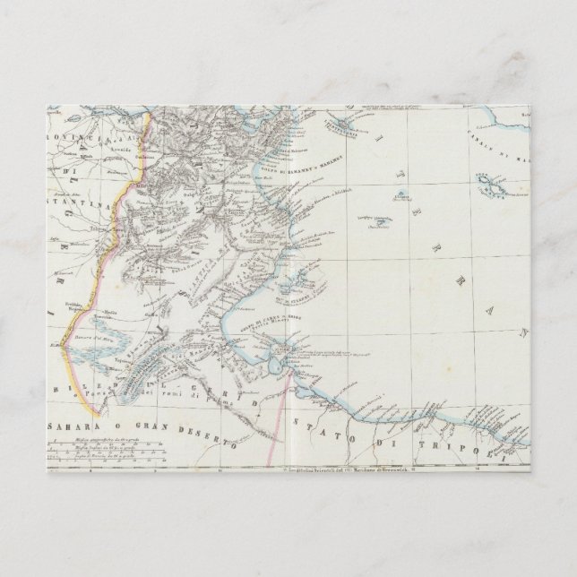 Postal Túnez y Libia (Anverso)