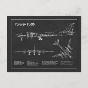 Postal Tupolev Tu-95 - Planes Blueprint del avión PD