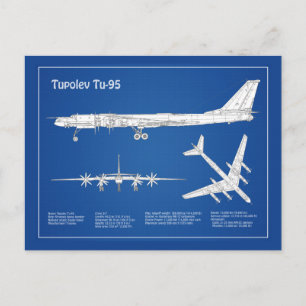 Postal Tupolev Tu-95 - Planes de Planes de Plano Azul de 