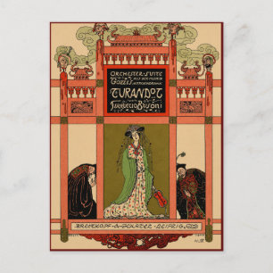 Postal Turandot Arte Vintage Ópera Modernista 