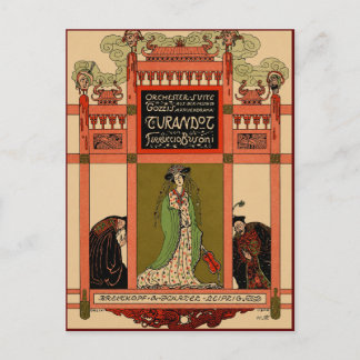 Postal Turandot Arte Vintage Ópera Modernista 