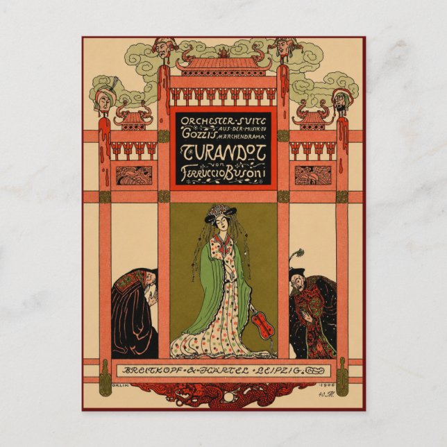 Postal Turandot Arte Vintage Ópera Modernista  (Anverso)