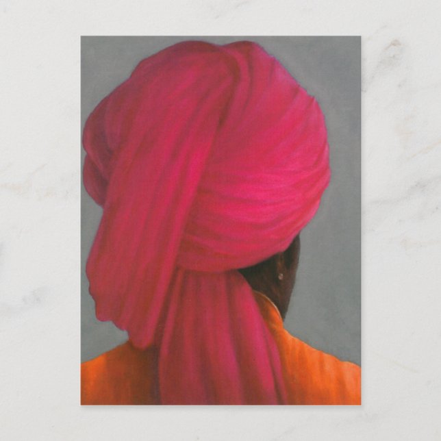 Postal Turbante rosado (Anverso)