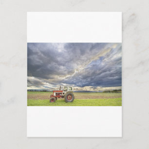Postal Turbo Tractor Country Evening Skies