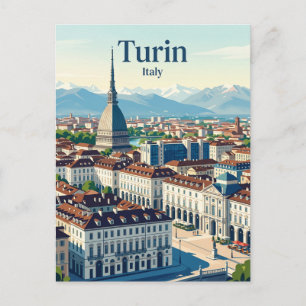Postal Turín, Italia