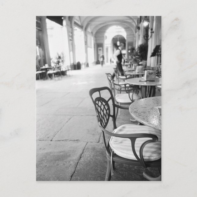 Postal Turín Italia, Cafe y Archway (Anverso)