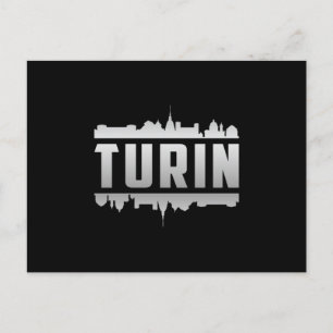 Postal Turín Italia City Skyline Cityscape Funny Gift