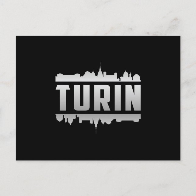 Postal Turín Italia City Skyline Cityscape Funny Gift (Anverso)