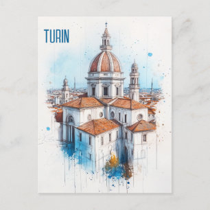 Postal Turín Italia Viajes