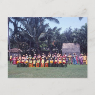 Postal Turismo de bailarinas de Aloha Hula Hawaii