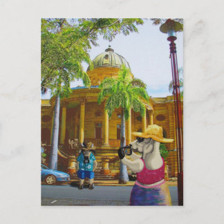 Postal Turistas en casa de Personalizados