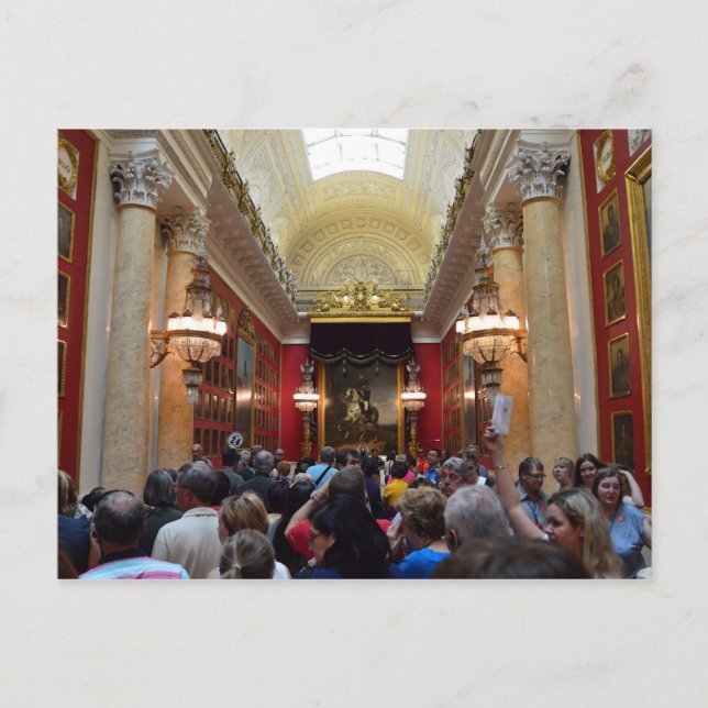 Postal Turistas en el Museo de la Hermitage (Anverso)