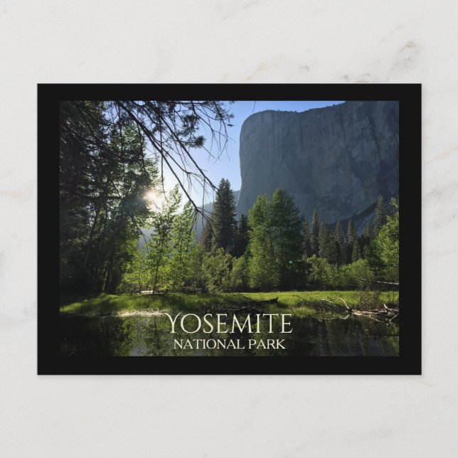Postal turística del Parque Nacional Yosemite (Anverso)